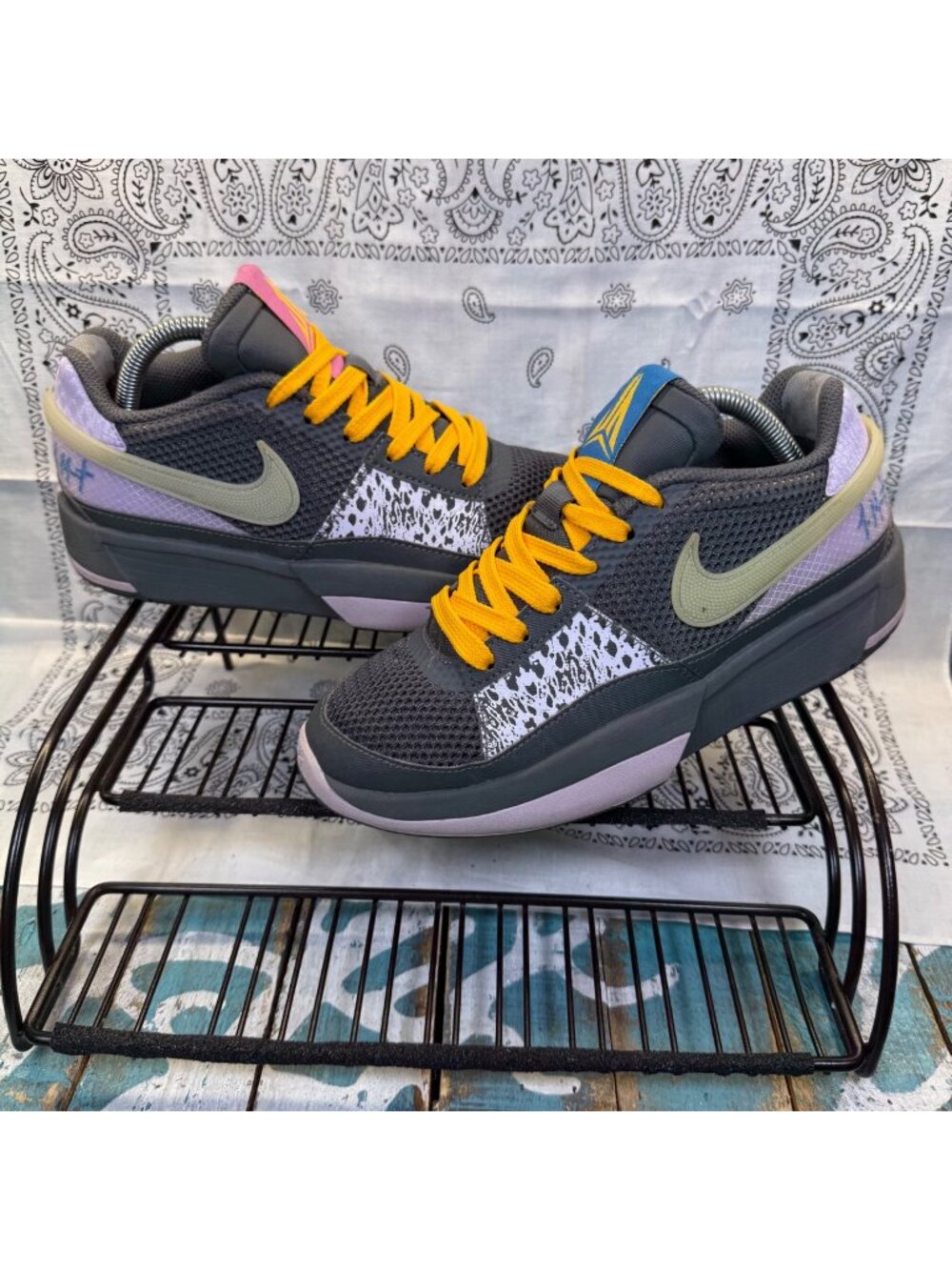Nike JA MORANT 1 Shoes Youth 5Y / Womens 6.5 DX2294-002 Purple Sneakers Low Kids